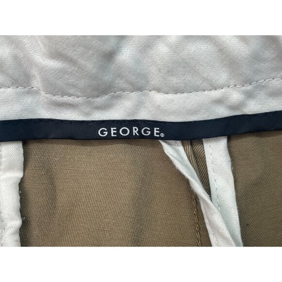 George Men's Mocha Chip Cotton Chino Formal Suit Pants 34"x29" GM00205 USED - Picture 2 of 7